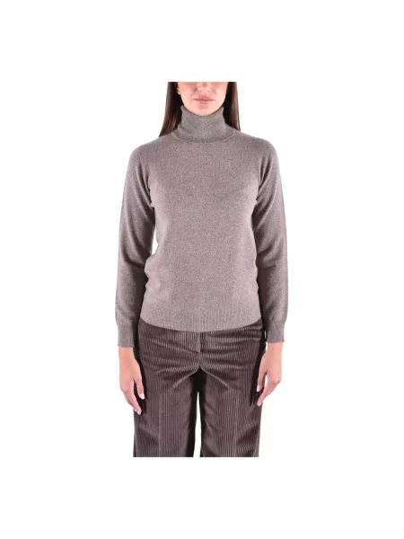 Sweter z golfem Kangra z kaszmiru brązowy