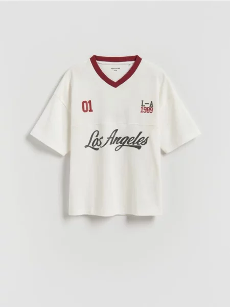 Reserved Tricou din crem