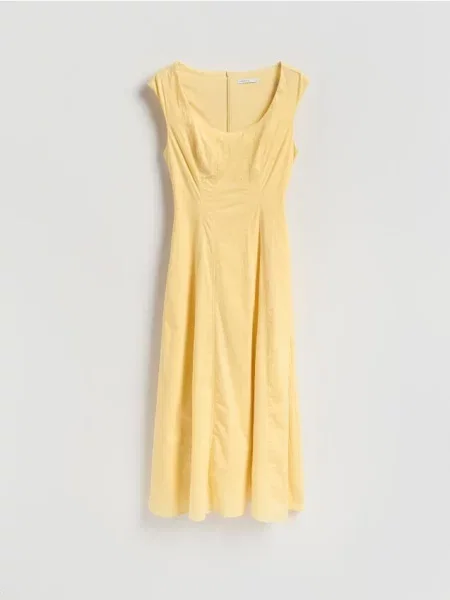 Reserved Rochie midi din galben-deschis galben