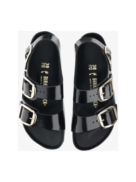 Sneakers Birkenstock Milano Big Buckle Natural Leather Patent High-Shine Black EUR 37 czarne
