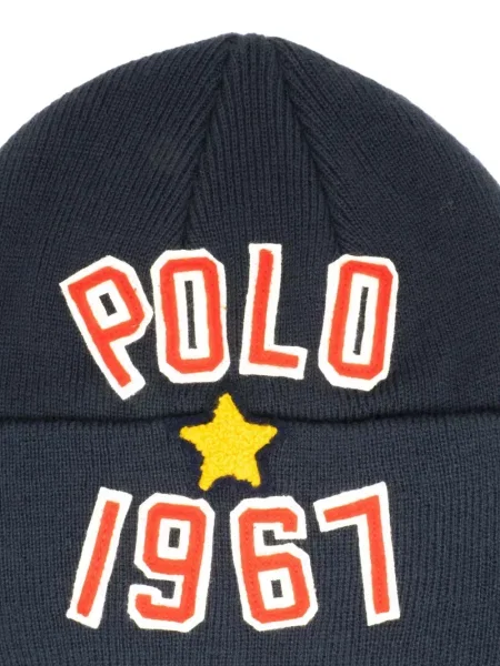 Плетен шал Polo Ralph Lauren на райета помпони зелено