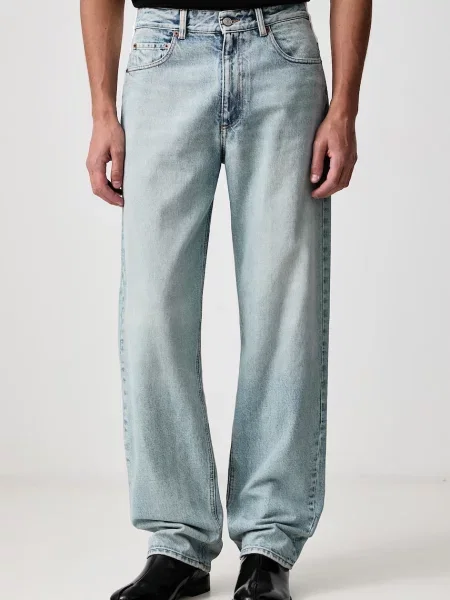 Maison Margiela relaxed fit traperice za muškarce plava