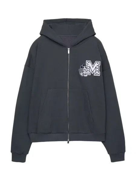 Pull&Bear Gornji dio trenirke Mickey Mouse antracit siva bijela