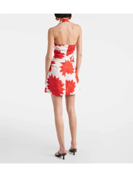 Rochie Sir de in cu model floral alb
