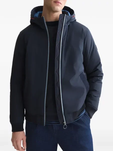 Geacă Scotch & Soda cu glugă albastru