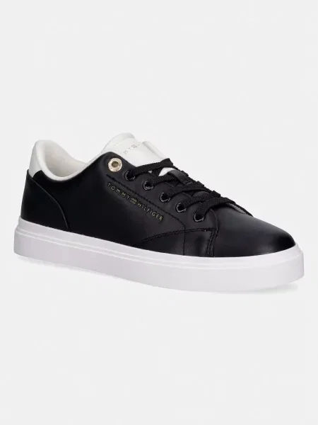 Sneakers Tommy Hilfiger Th Feminine Cupsole Leather negru