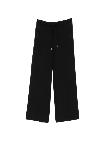 Pantaloni Ermanno Firenze din satin cu dungi cu cordon negru