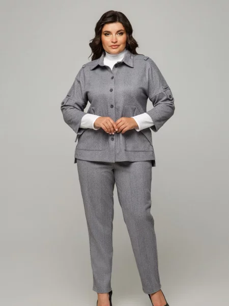 Піджак All Posa вовна/поліестер сірий