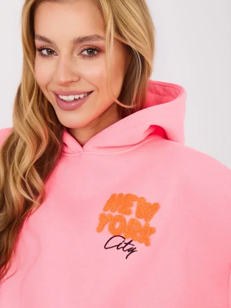 Pulover Factory Price s kapuco roza