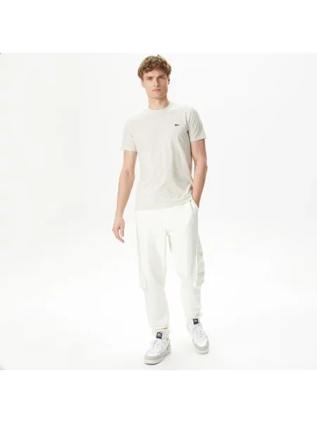 Футболка Lacoste с круглым вырезом бежевая