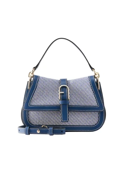 FURLA Ročna torbica FLOW MINI modra / off-bela bela