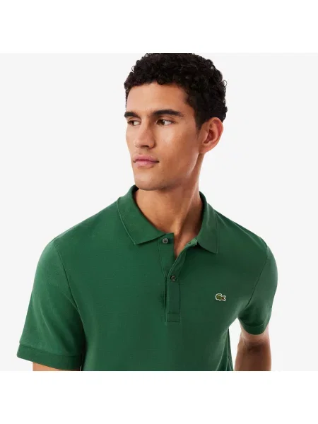 Lacoste Koszulka Polo Z Bawełny Pima I Regular Fit zielony