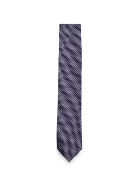 Cravată Tom Ford cu imprimeu geometric violet