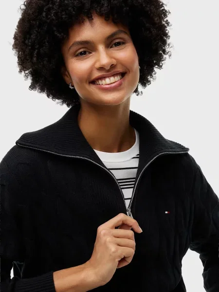 Шерстяной свитер Tommy Hilfiger черный