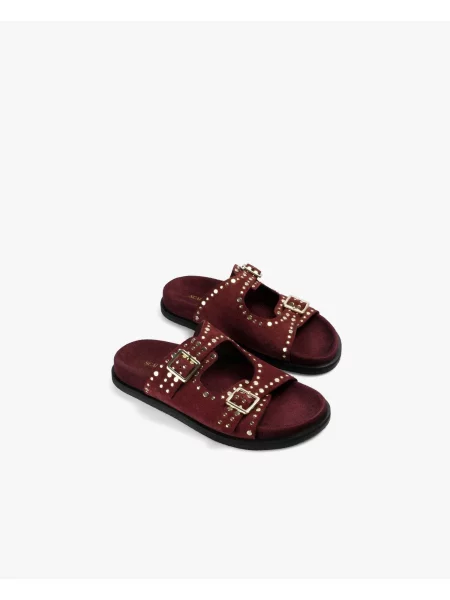 Scalpers Sandale cu baretă burgundy roșu