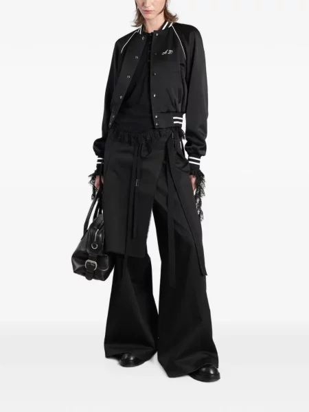 Geacă bomber Ann Demeulemeester cu broderie negru