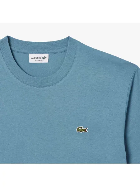 Классическая футболка Lacoste голубая