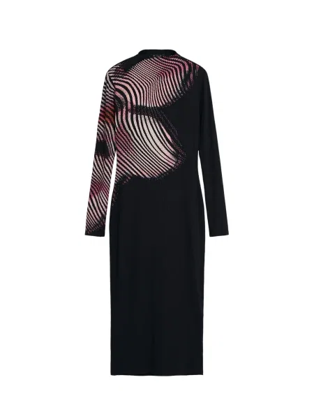 Desigual Rochie roz pal / negru alb
