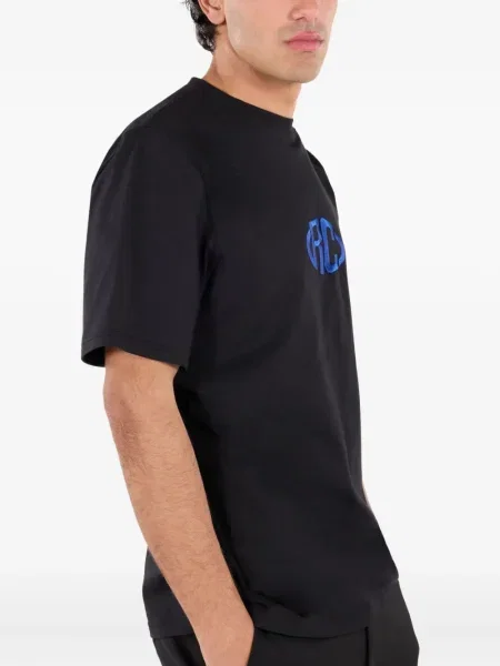 Tricou Roberto Cavalli cu broderie negru