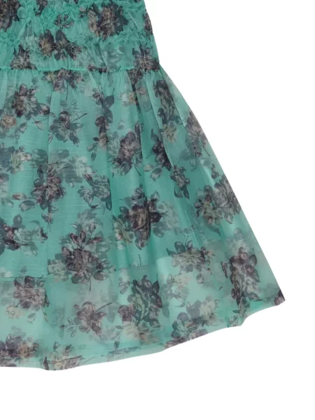 Fustă Renli Su cu model floral cu imagine verde