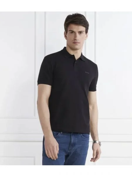 BOSS GREEN Polo Pio 1 | stretch negru