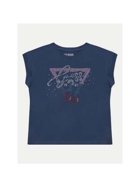 Guess Póló Sötétkék Boxy Fit kék