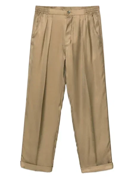 Hedvábné kalhoty Tom Ford zelené