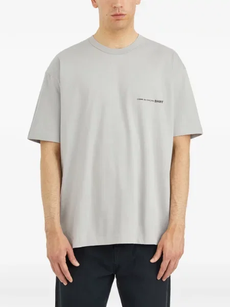 Majica Comme Des Garçons Shirt s autogramom siva