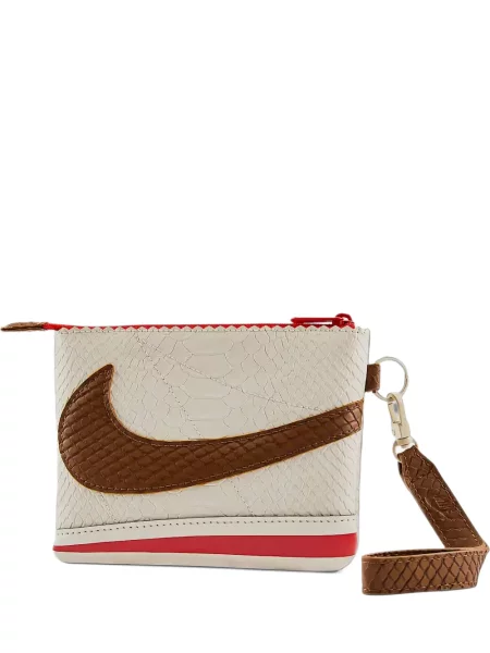Șapcă Nike din material terry cu model piele de șarpe cu legături alb