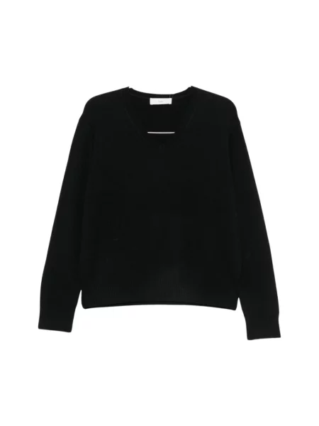 Sweter Dunst z dekoltem w serek czarny