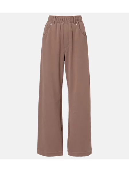 Spodnie dresowe Brunello Cucinelli brązowe