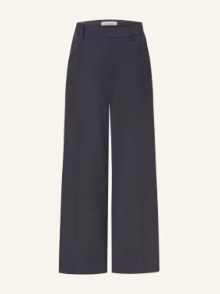 Co'couture Spodnie Typu Marlene Demicc blau granatowe