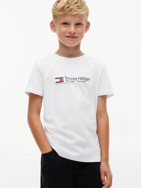 Tommy Hilfiger tričko detské biela
