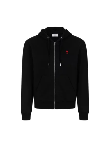 Bluza z kapturem Ami Paris czarna