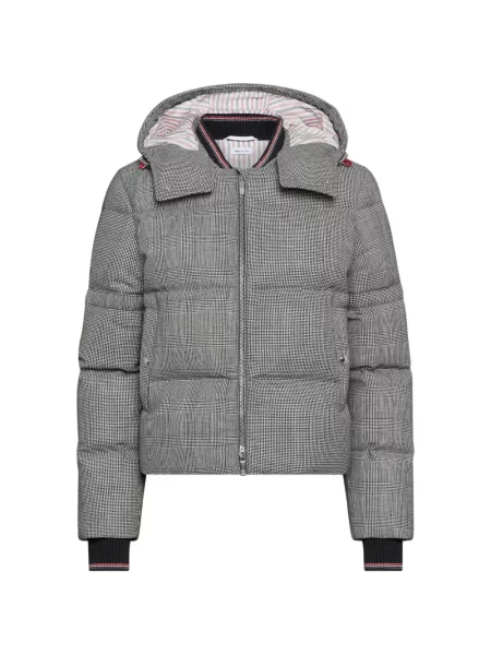 Geacă Thom Browne cu glugă gri