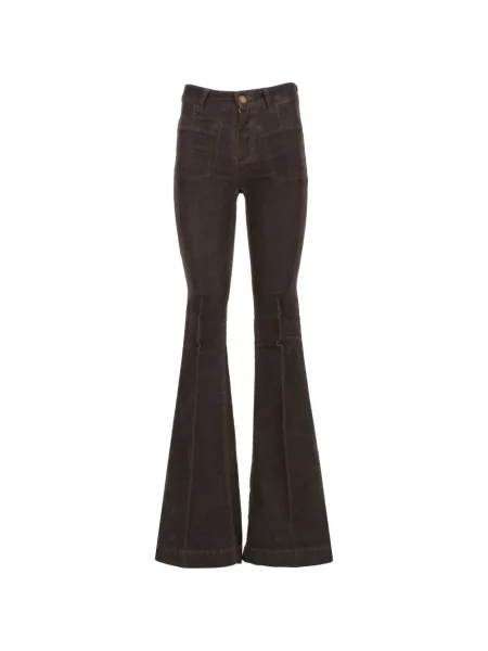 Pantaloni Seafarer de catifea cord evazate maro