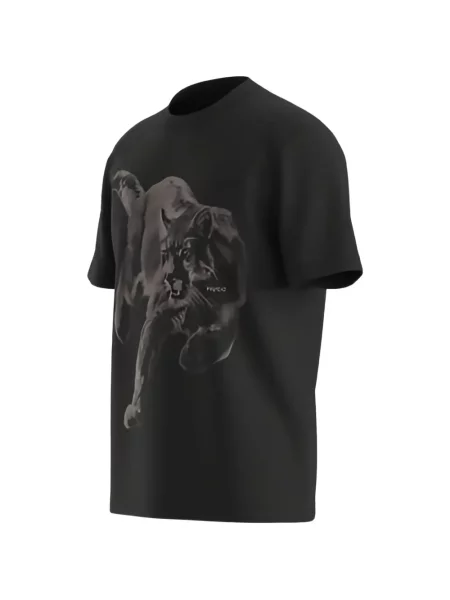 Tricou Hugo cu imagine din jerseu negru