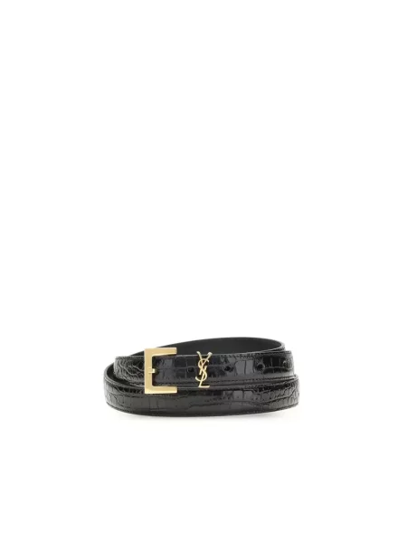 Pasek Saint Laurent skórzany czarny