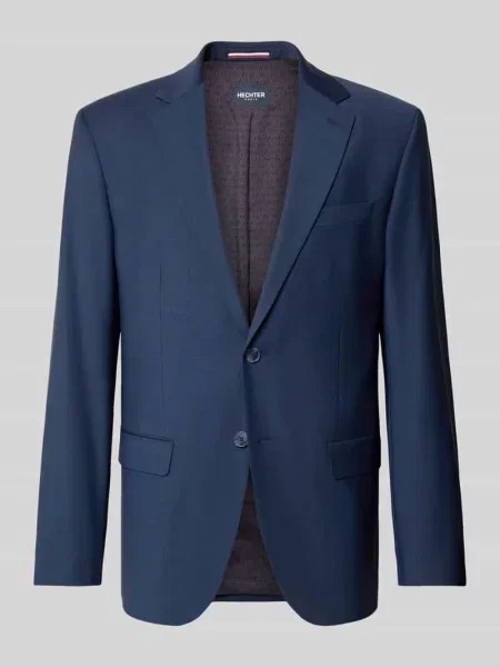 Marynarka z kołnierzem z klapami i brustaszą Hechter Paris niebieska