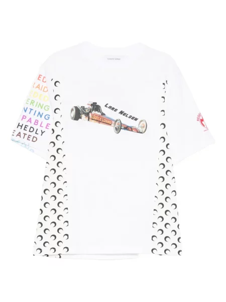 Tricou Marine Serre cu imagine alb