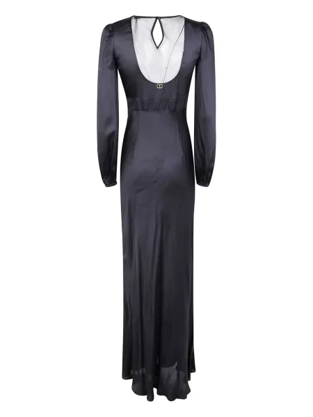 Rochie maxi Twinset lungă de costum negru