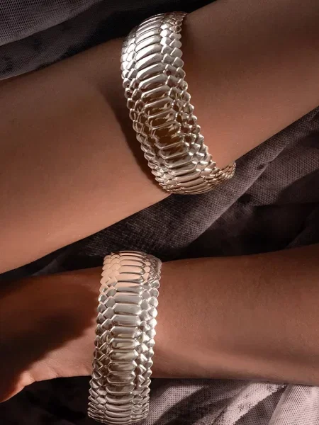 Посріблений браслет Lilou Snake