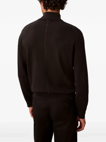 Половин цип пуловер Calvin Klein черно