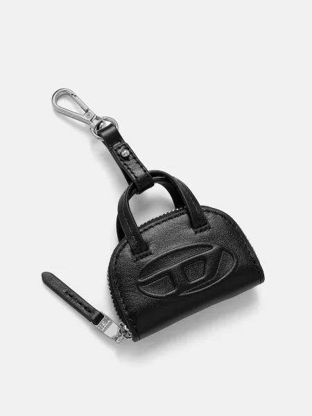 Usnjen obesek za ključe Diesel črna