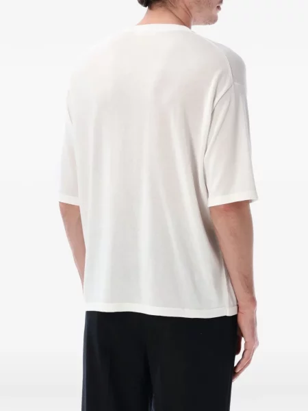 Tricou Roberto Collina tricotate alb
