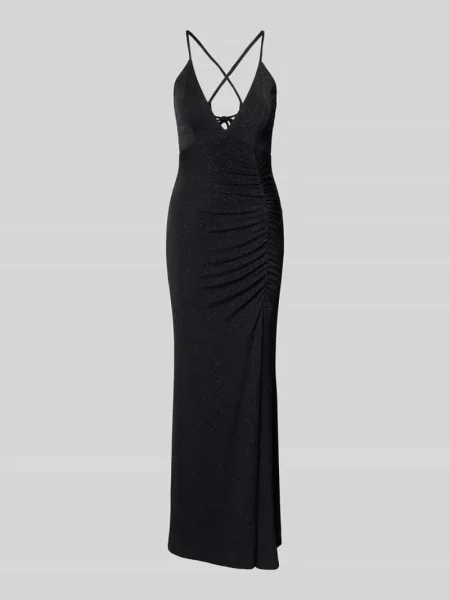 Sukienka wieczorowa z efektowną przędzą Jake*s Cocktail czarna