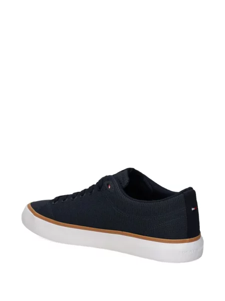 Sneakerși Tommy Hilfiger cu șireturi din dantelă albastru