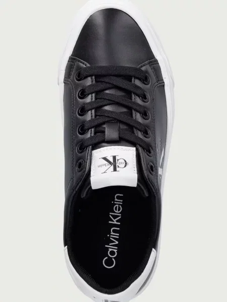 Calvin Klein VULC FLATFORM LACEUP LOW LTH sportcipő női fekete