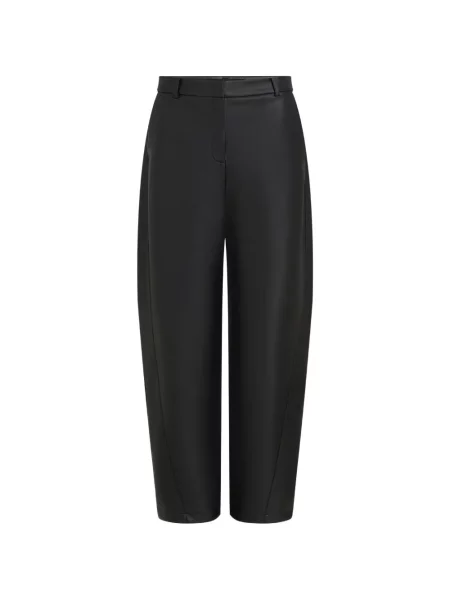 Pantaloni Karl Lagerfeld din piele negru