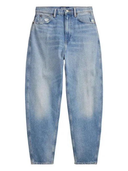 Szerokie polo Polo Ralph Lauren z przetarciami w paski czarne